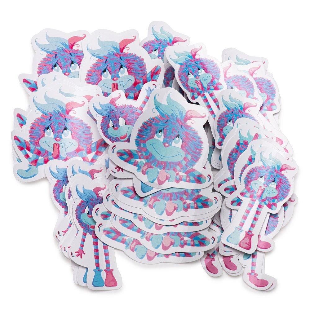 Ommschi Yoga-Sticker – 30er-Set (gemischt) Gemischte Ommschi Yoga-Sticker mit verschiedenen bunten Motiven für Kinder